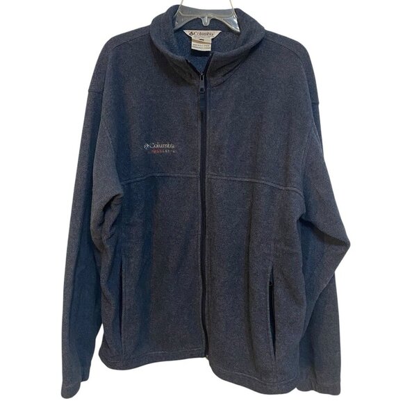 Columbia Crossterra Blue  Full Zip Fleece Jacket Size Large Outerwear Hike Camp - Picture 1 of 6